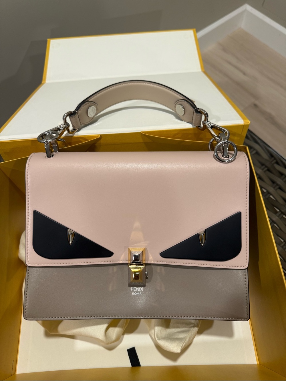 Fendi Kan I Bag in Dove Soap Multicolor - Picture 2 of 5